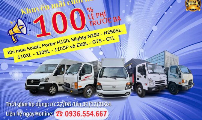 khuyến mãi 100% thuế trước bạ