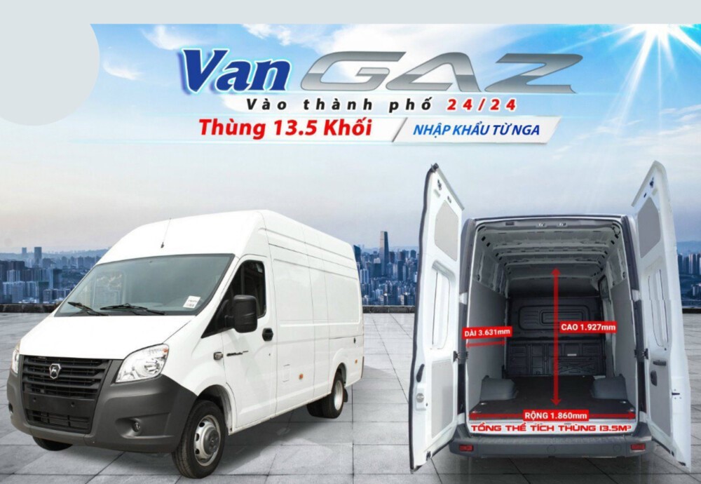 van gaz 3 chỗ 13.5m3 van gaz 3 chỗ 13.5m3